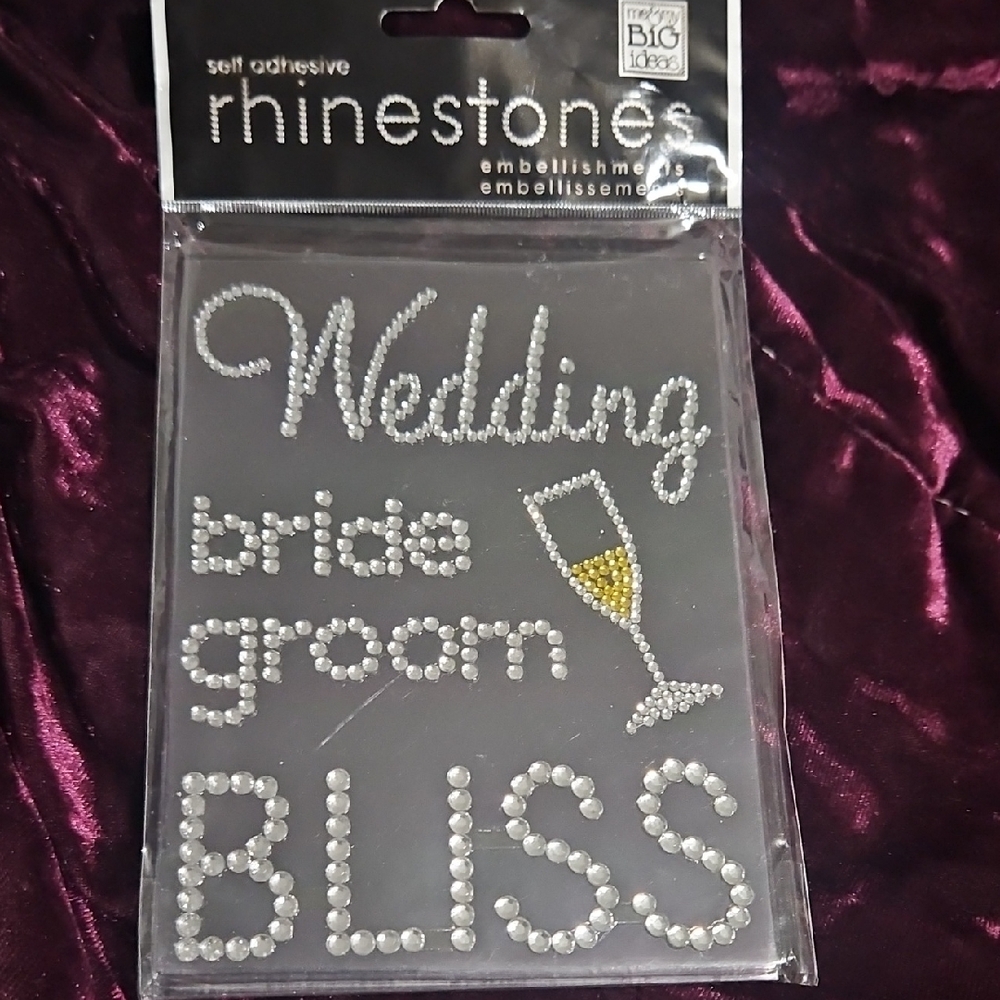Me & My Big Ideas Rhinestone Wedding Stickers - Silver and Gold